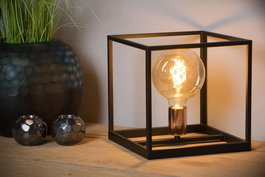 Lucide ARTHUR - Lampe de table - 1xE27 - Noir - ambiance 1